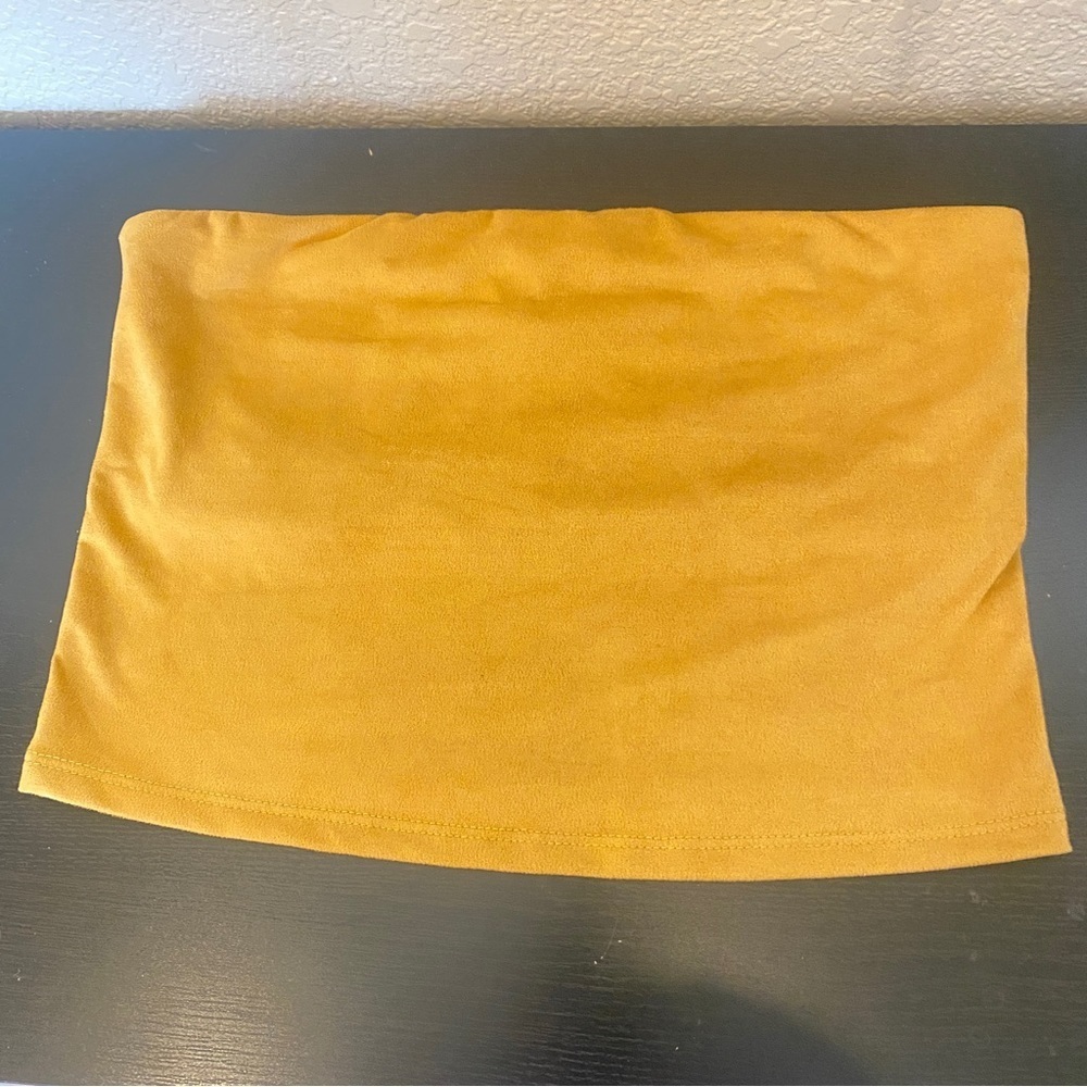 Project Social T Urban Outfitters mustard crop top tube top‎ shirt microfiber sm